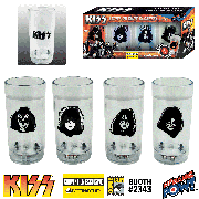 KISS Blinking Plastic Mini Glasses Set of 4 - Convention Exclusive